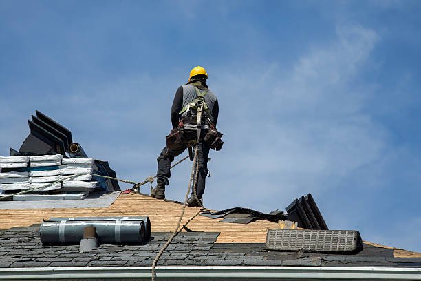 Professional Gutter Installation technician working in Vilas, NC